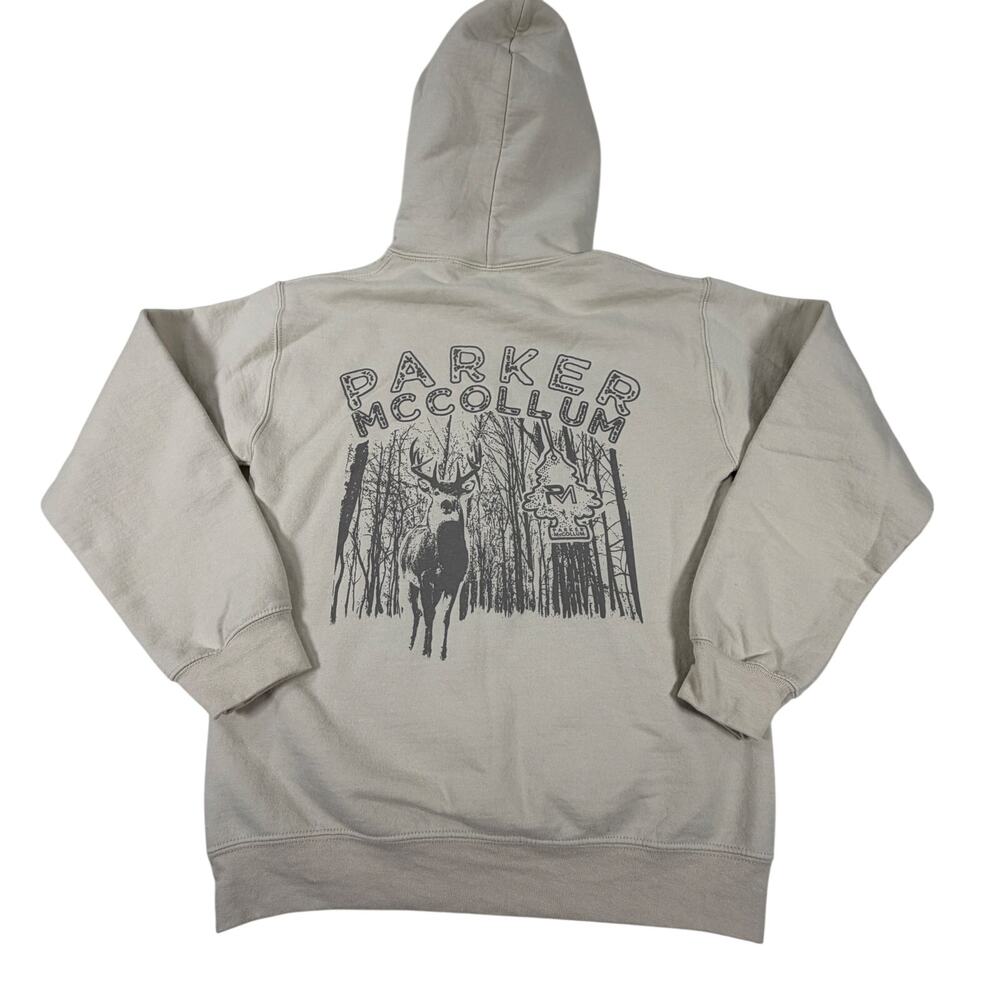 Gildan Parker McCollum Little Tree Air Freshener Pullover Hoodie Tan Unisex Sz M